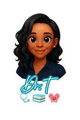 Dr. T with icons below