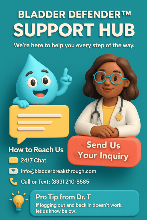 Send Us Your Inquiry - Bladder Defender - The Bladder Breakthrough - Dr T